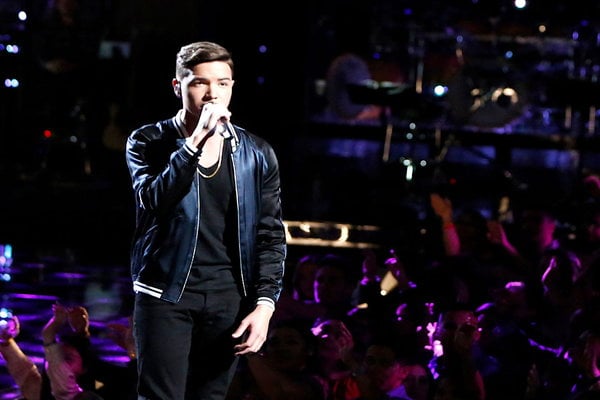  The Voice Season 12 Episode 20 Live Top 12 Eliminations Videos: Mark Isaiah  of Team Adam Levine hopes for an instant save with his take on Bruno Mars' "When I Was Your Man." It was absolutely beautiful! Be sure to watch the video below to see his amazing performance.
