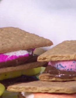 Watch Justin Chapple (of Food & Wine’s Mad Genius Tips) show Dylan Dreyer and Jenna Bush Hager how to make Peeps s'mores, Peeps Crispy Treats, Chocolate dipped Peeps, and grilled Nutella and Peeps dessert sandwich On the Today show on Monday, April 17, 2017!