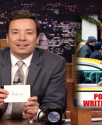 Watch Jimmy Fallon write thank you notes to the potential writers strike, Starbucks Dragon Frappuccino, and more on the Friday, April 28, 2017 episode of the Tonight Show Starring Jimmy Fallon.
