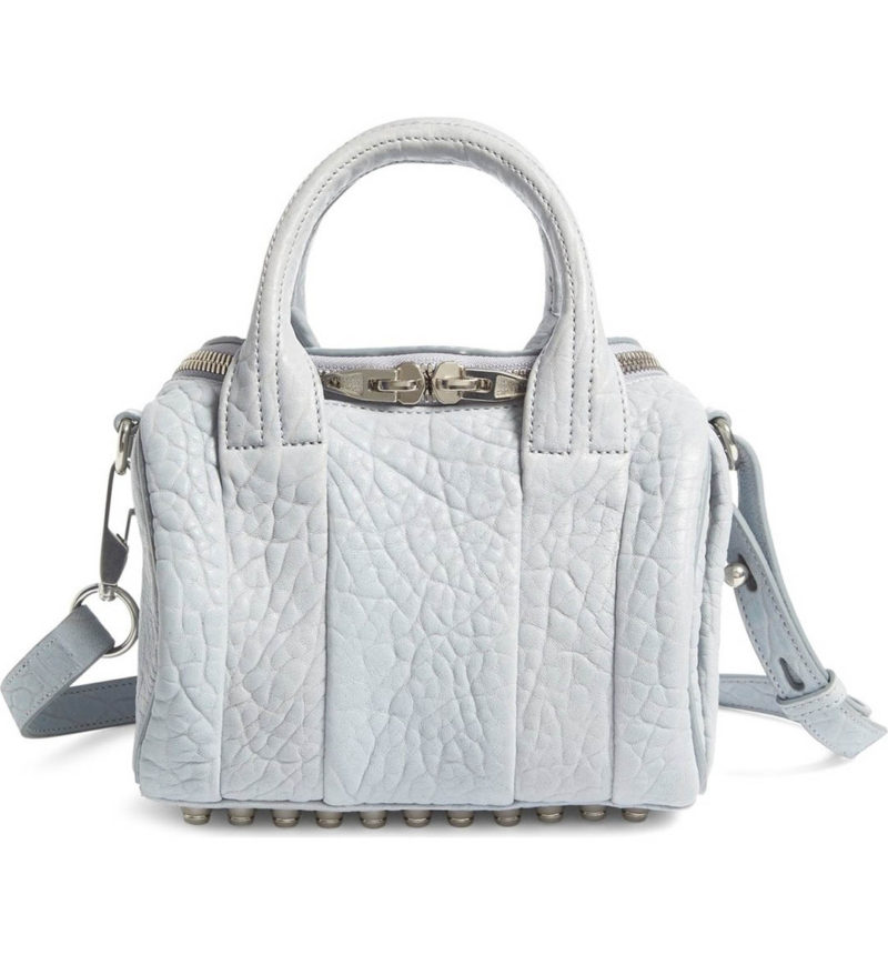ALEXANDER WANG Mini Rockie Pebbled Leather Crossbody Satchel Powder Nordstrom half yearly sale