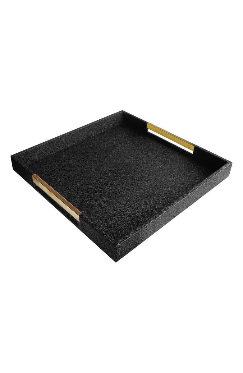 American Atelier Goldtone Handle Decorative Tray Black Gold Nordstrom half yearly sale