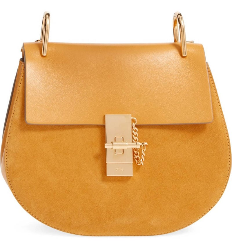 CHLOÉ Drew Leather Suede Shoulder Bag Sunflower Yellow Nordstrom half yearly sale