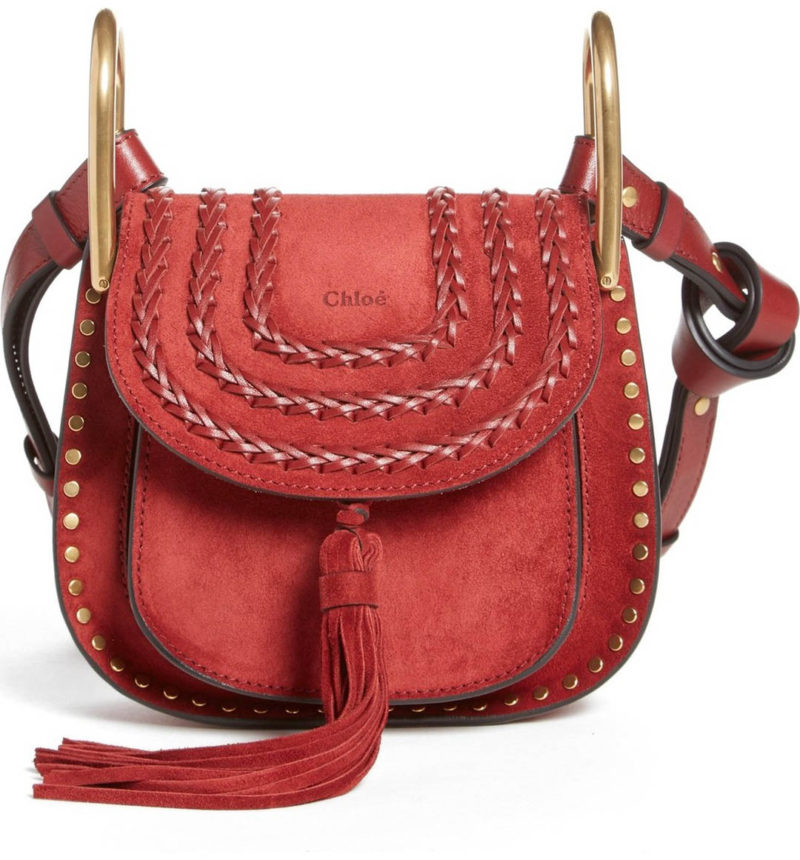 CHLOÉ 'Mini Hudson' Crossbody Bag Sienna Red Nordstrom half yearly sale