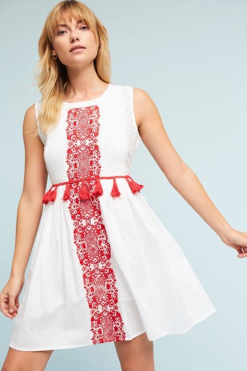 Chantik Margaret Embroidered Dress White Tassels casual embroidered dresses summer 2017