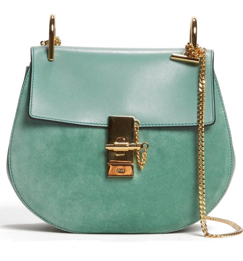 Chloe Mini Drew Leather Crossbody Bag Happy Green Nordstrom half yearly sale