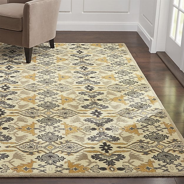 Crate and Barrel Delphine Sage Green Wool Rug crate and barrel memorial day sale