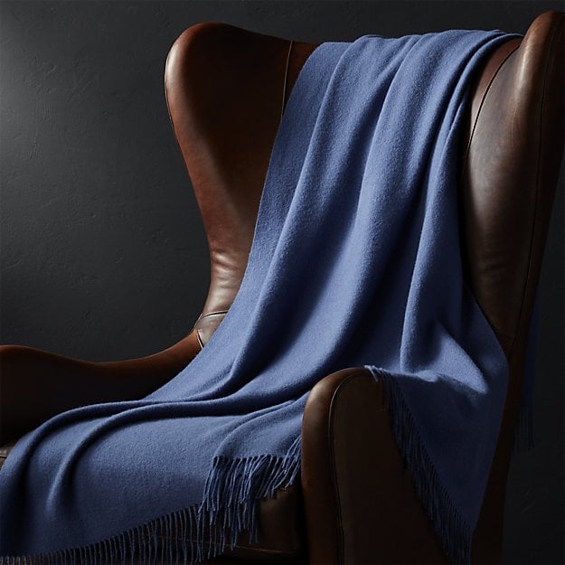 Crate and Barrel Lima Alpaca Denim Blue Throw crate and barrel memorial day sale