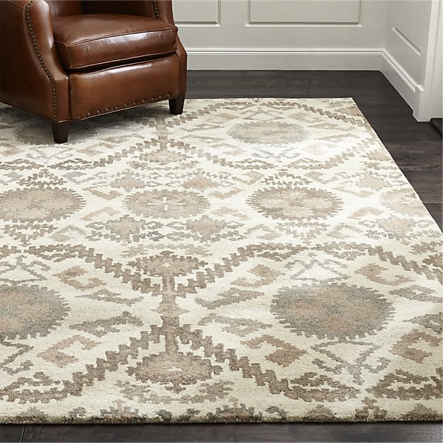 Crate and Barrel Orissa Neutral Wool Rug crate and barrel memorial day sale 15 percent off