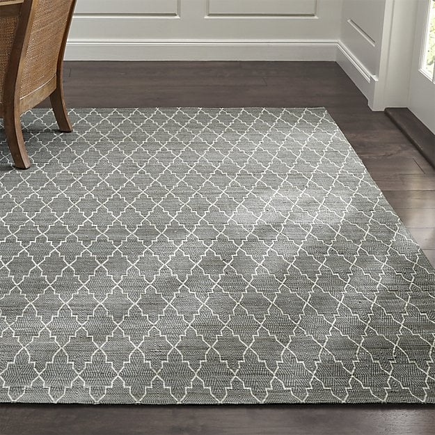 Crate and Barrel Tochi Grey Rug crate and barrel memorial day sale