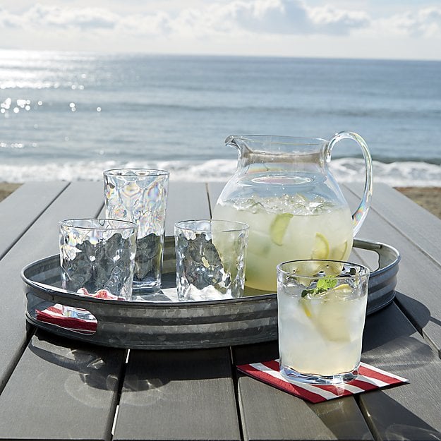 Crate and Barrel memorial day sale Decker Galvanized Tray