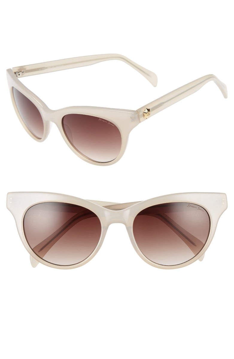 DRAPER JAMES 54mm Gradient Lens Cat Eye Sunglasses White reese witherspoon draper james for Nordstrom