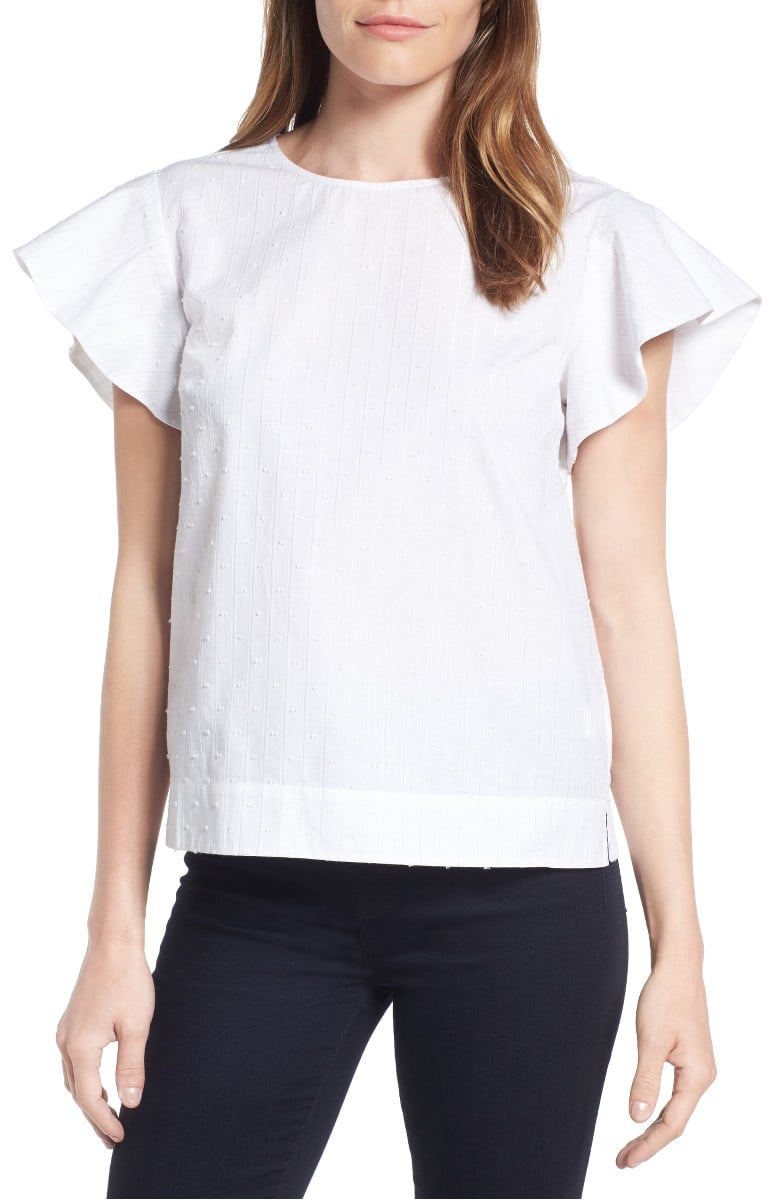 DRAPER JAMES Swiss Dot Cloister Top White Nordstrom reese witherspoon
