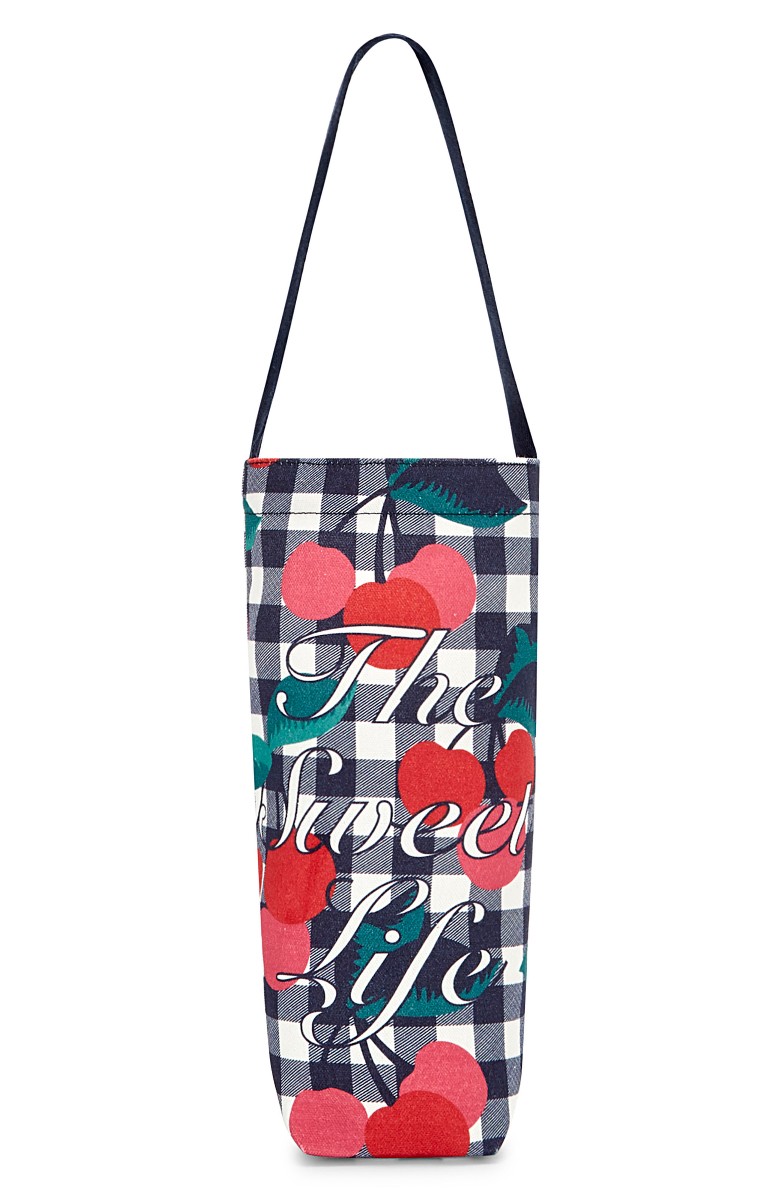 DRAPER JAMES The Sweet Life Cherry Print Gingham Wine Tote Nordstrom reese witherspoon
