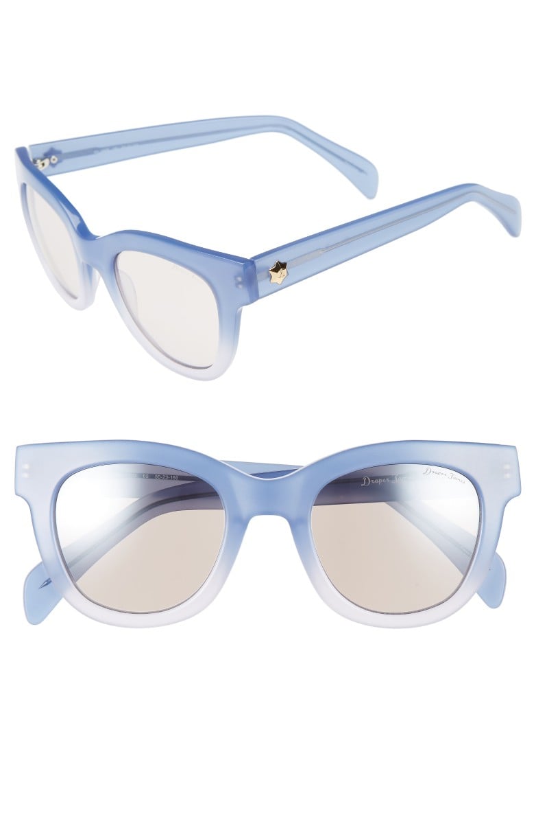 Draper James 50mm Gradient Lens Cat Eye Sunglasses Blue Nordstrom reese witherspoon 
