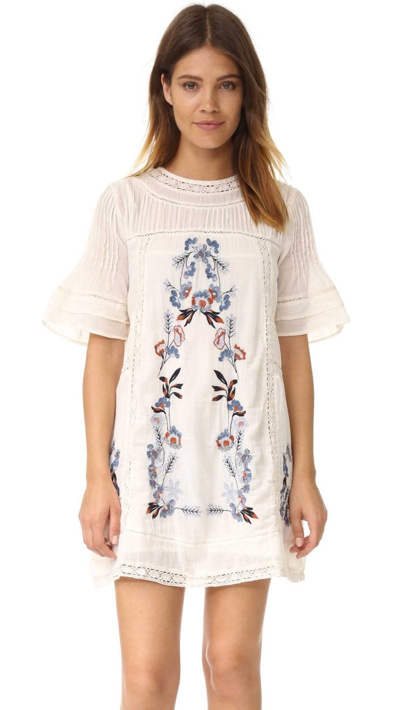 Free People Perfectly Victorian Embroidered Mini Dress Cream Shopbop surprise sale