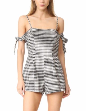 Glamorous Gingham Romper Black Gingham rompers spring summer 2017