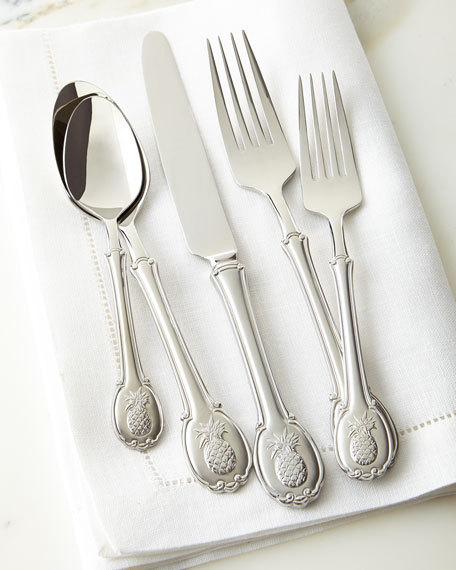 Godinger 45PC Stainless w Satin Finished Pineapple Motif Neiman Marcus Home Sale