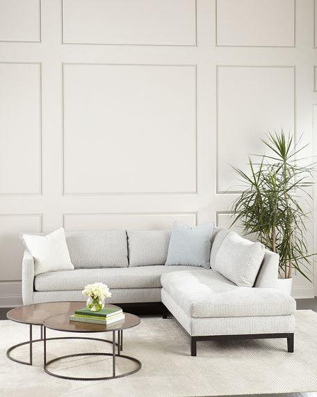 Gracen Right-Side Chaise Sectional Neiman Marcus Home Sale