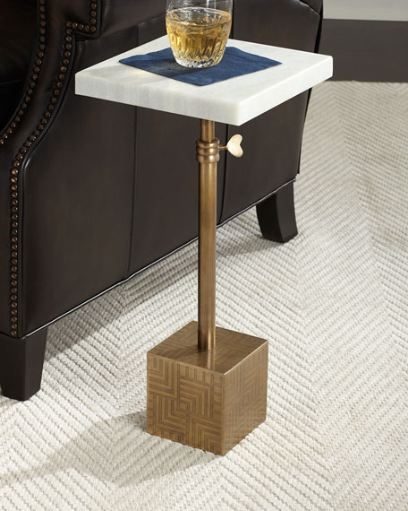 Greely Marble Side Table Neiman Marcus Home Sale