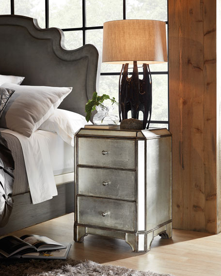 Hooker Furniture Visage Eglomise Mirrored Nightstand Neiman Marcus Home Sale