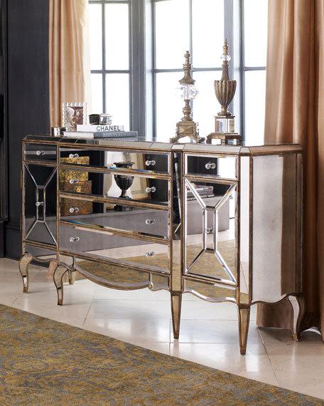 Jerilynn Mirrored Buffet Neiman Marcus Home Sale