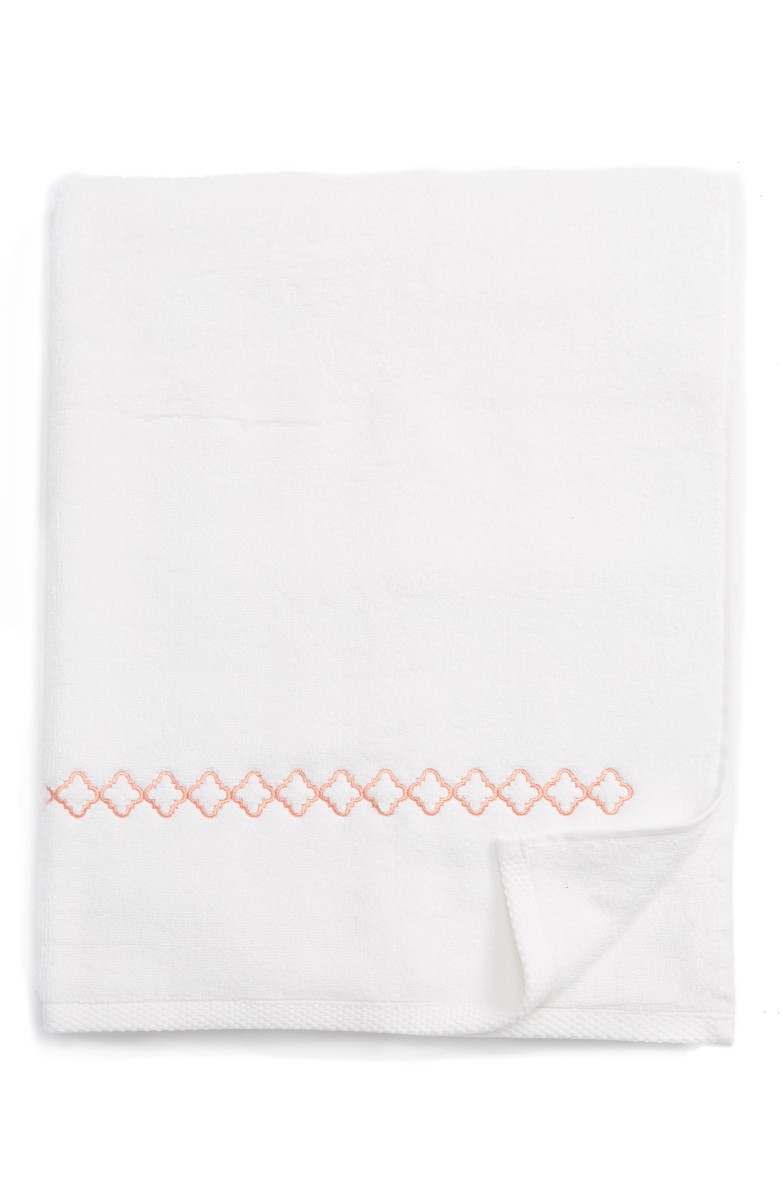 KASSATEX Tivoli Bath Towel White Coral Nordstrom half yearly sale