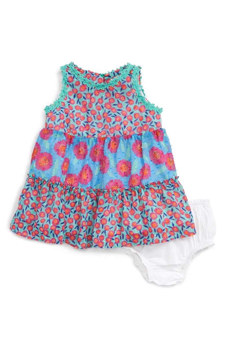 KATE SPADE NEW YORK trapeze dress Tangier Floral Lace Trim lace dresses for baby girls