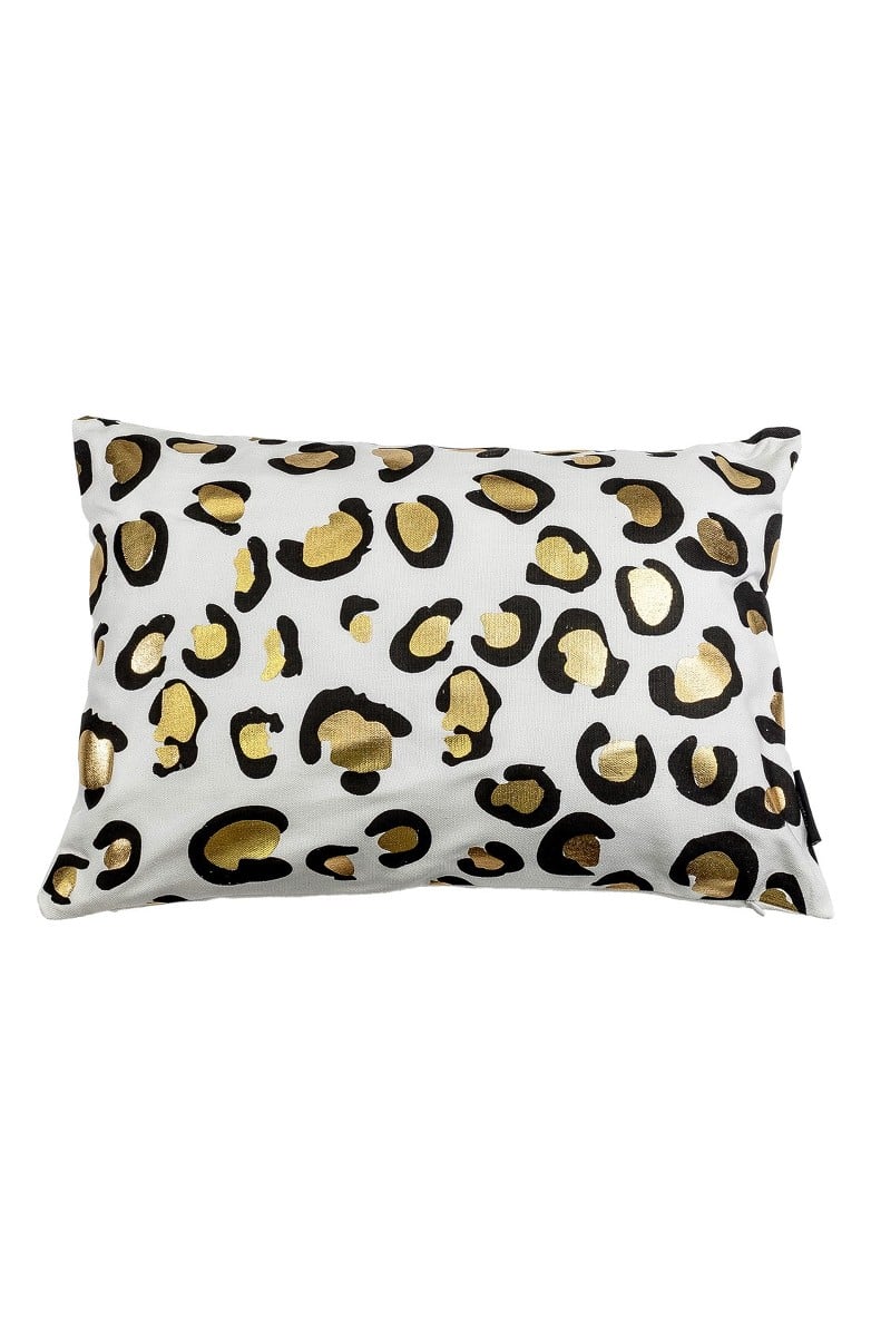 KENSIE Metallic Animal Print Pillow White Gold Multi Nordstrom half yearly sale