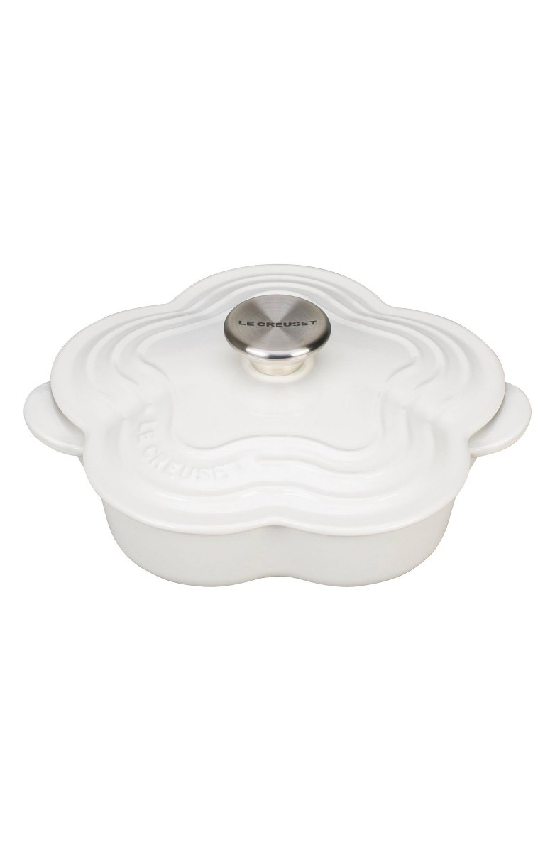 Le Creuset 1 1/4 Quart Flower Shaped Cocette White Nordstrom half yearly sale