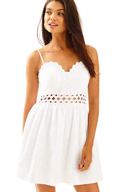 Lilly Pulitzer RIKA FIT & FLARE DRESS Resort White Daisy Eyelet fit and flare dresses spring summer 2017