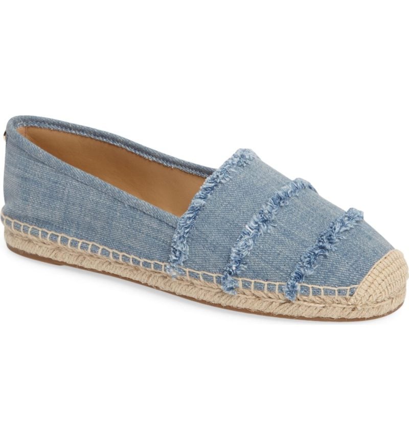 MICHAEL MICHAEL KORS Tibby Espadrille Flat Washed Denim Fabric espadrilles summer 2017