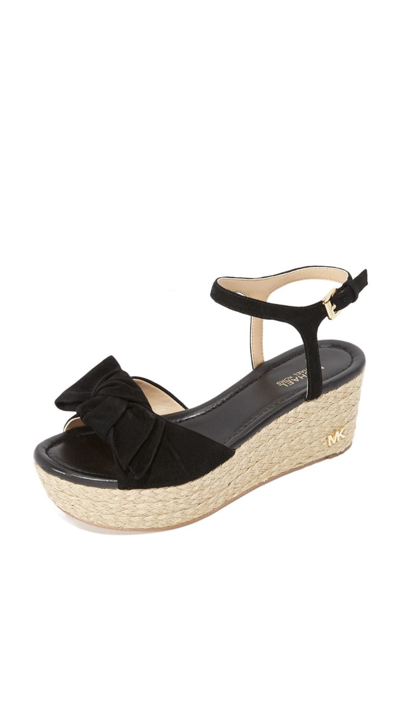 MICHAEL Michael Kors Willa Mid Wedges Black Bow Shopbop surprise sale