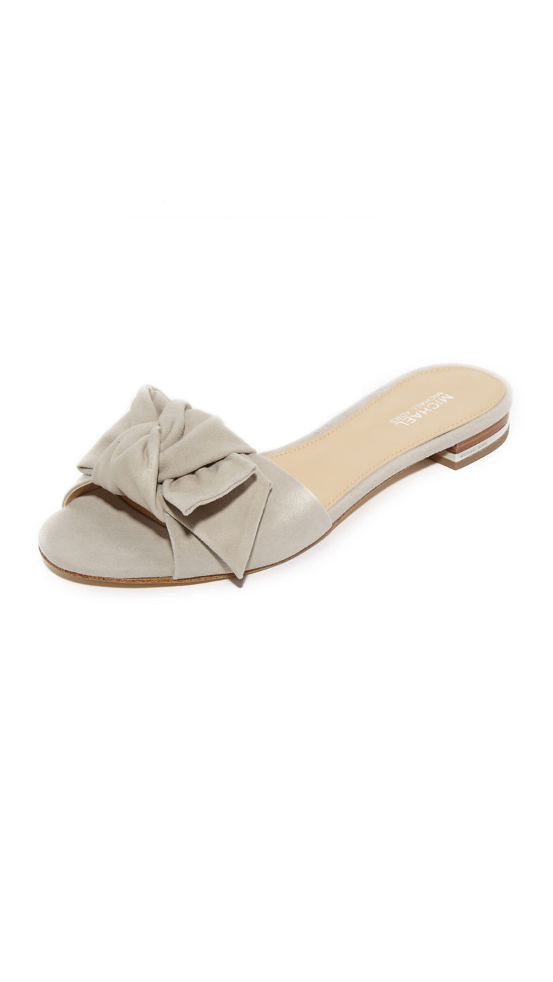 MICHAEL Michael Kors Willa Slides Bow Cement Shopbop surprise sale