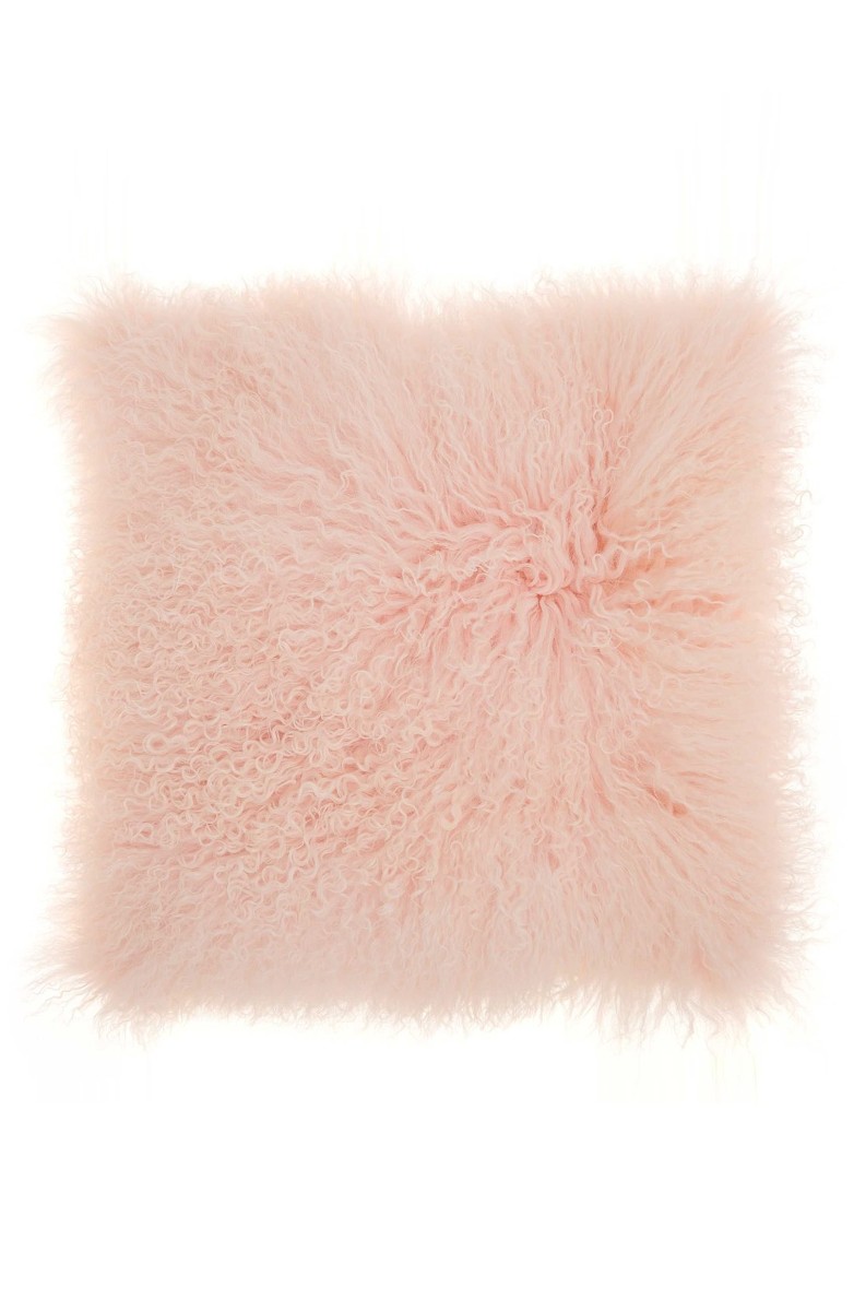 MINA VICTORY Genuine Tibetan Shearling Pillow Rose Pink Nordstrom half yearly sale