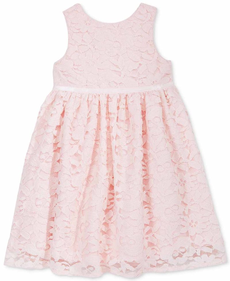 Marmellata Floral-Lace Dress, Baby Girls (0-24 months) Pink lace dresses for baby girls