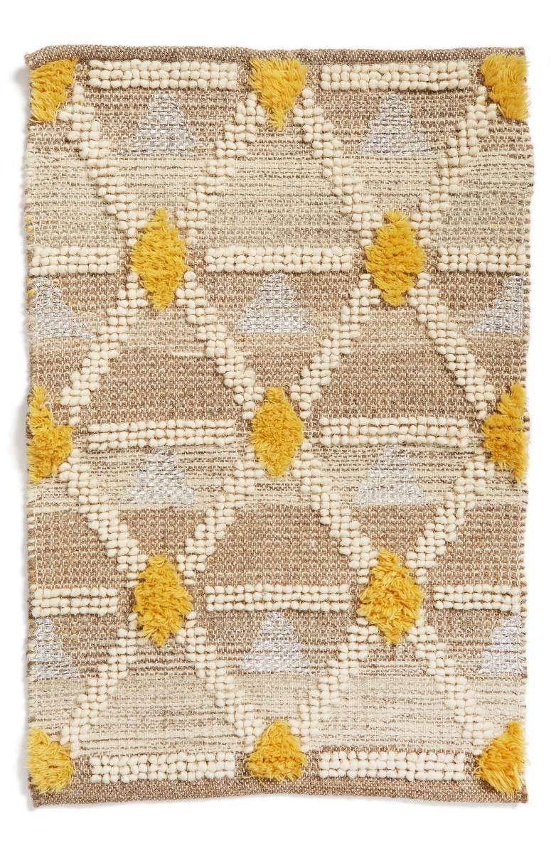 NORDSTROM AT HOME Diamond Lattice Hand Tufted Area Rug Beige Hummus Multi Nordstrom half yearly sale