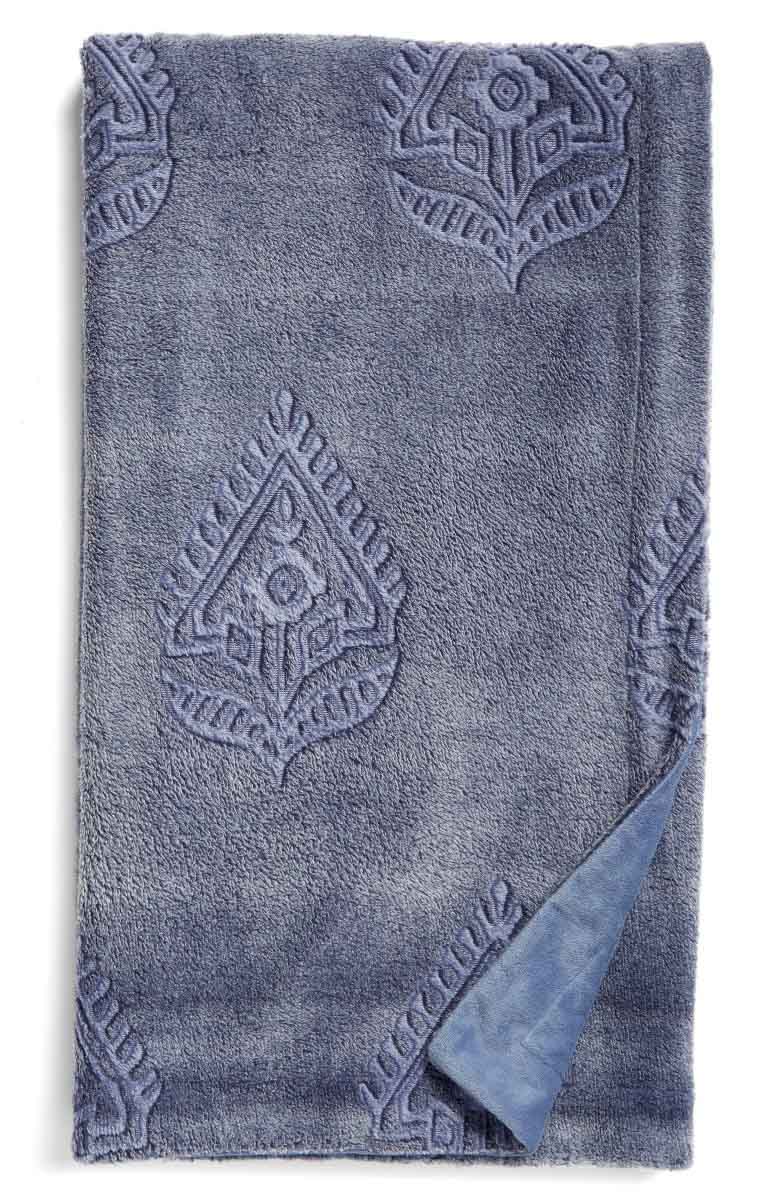 NORDSTROM AT HOME Jacquard Throw Blue Stonewash Nordstrom half yearly sale