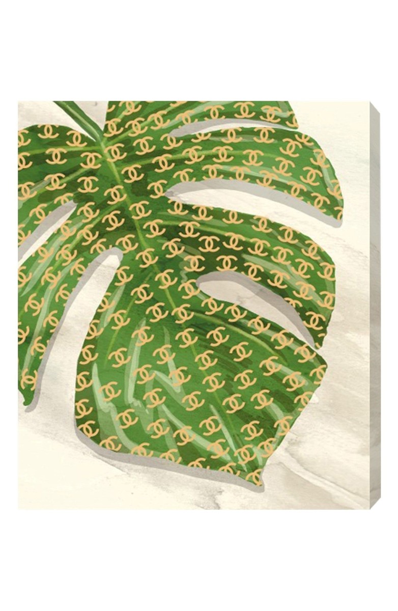 OLIVER GAL Fashion Leaves Havana I Canvas Print Green Chanel Logo Gold Nordstrom half yearly sale