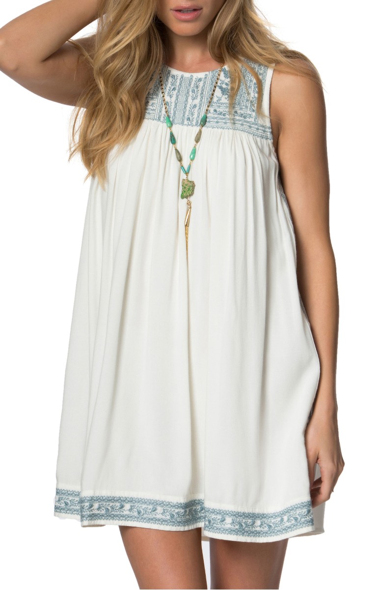 O'NEILL Tulip Embroidered Dress Color Naked casual embroidered dresses summer 2017