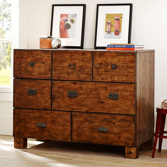 PBteen Emerson 7-Drawer Dresser Rustic Hazelnut pottery barn teen Memorial Day Sale