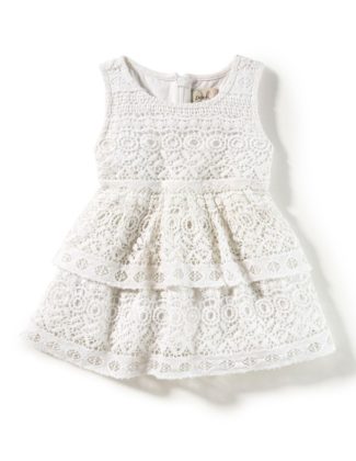 PEEK Tessa Tiered Lace Dress White lace dresses for baby girls