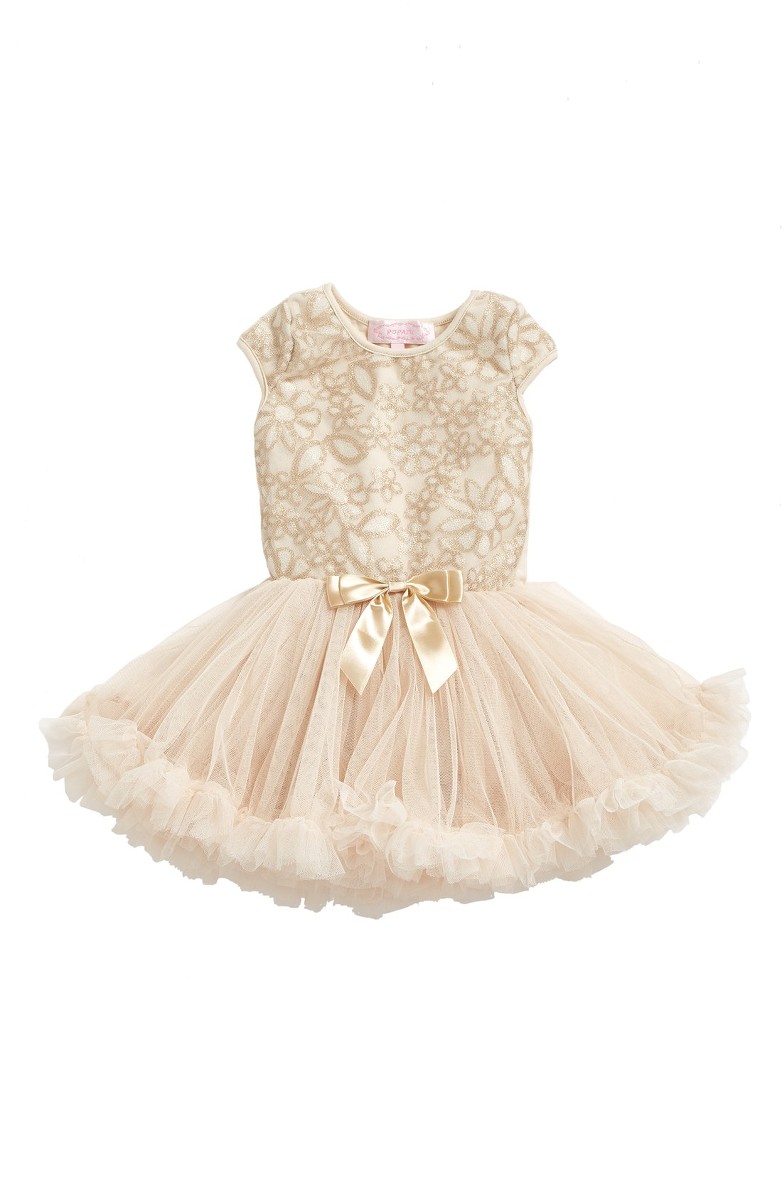POPATU Lace Petidress Ivory Satin Bow lace dresses for baby girls