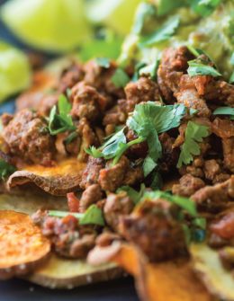 Learn how to make Jillan Michaels healthy and delicious piping hot nachos recipe! Photos Courtesy Jillian Michaels App