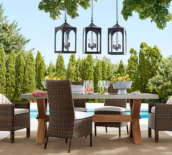 Pottery Barn ABBOTT RECTANGULAR DINING TABLE outdoor furniture sale