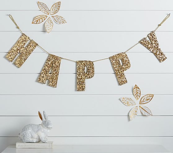 Pottery Barn Kids Emily & Meritt Gold Sequin Letters & Garlands Happy pottery barn kids memorial day sale