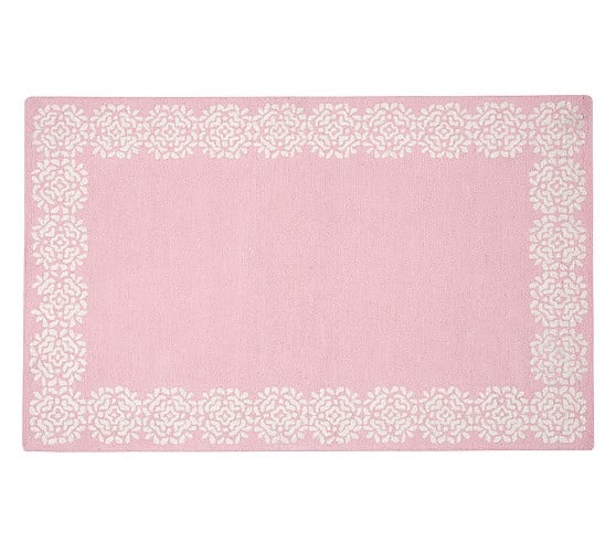 Pottery Barn Kids Mia Rug 3x5 Light Pink pottery barn kids memorial day sale