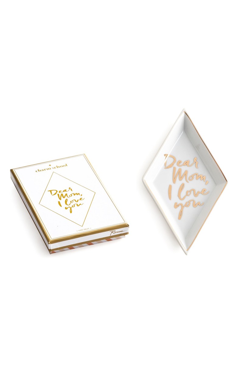 ROSANNA Dear Mom I Love You Porcelain Tray White Gold Nordstrom half yearly sale