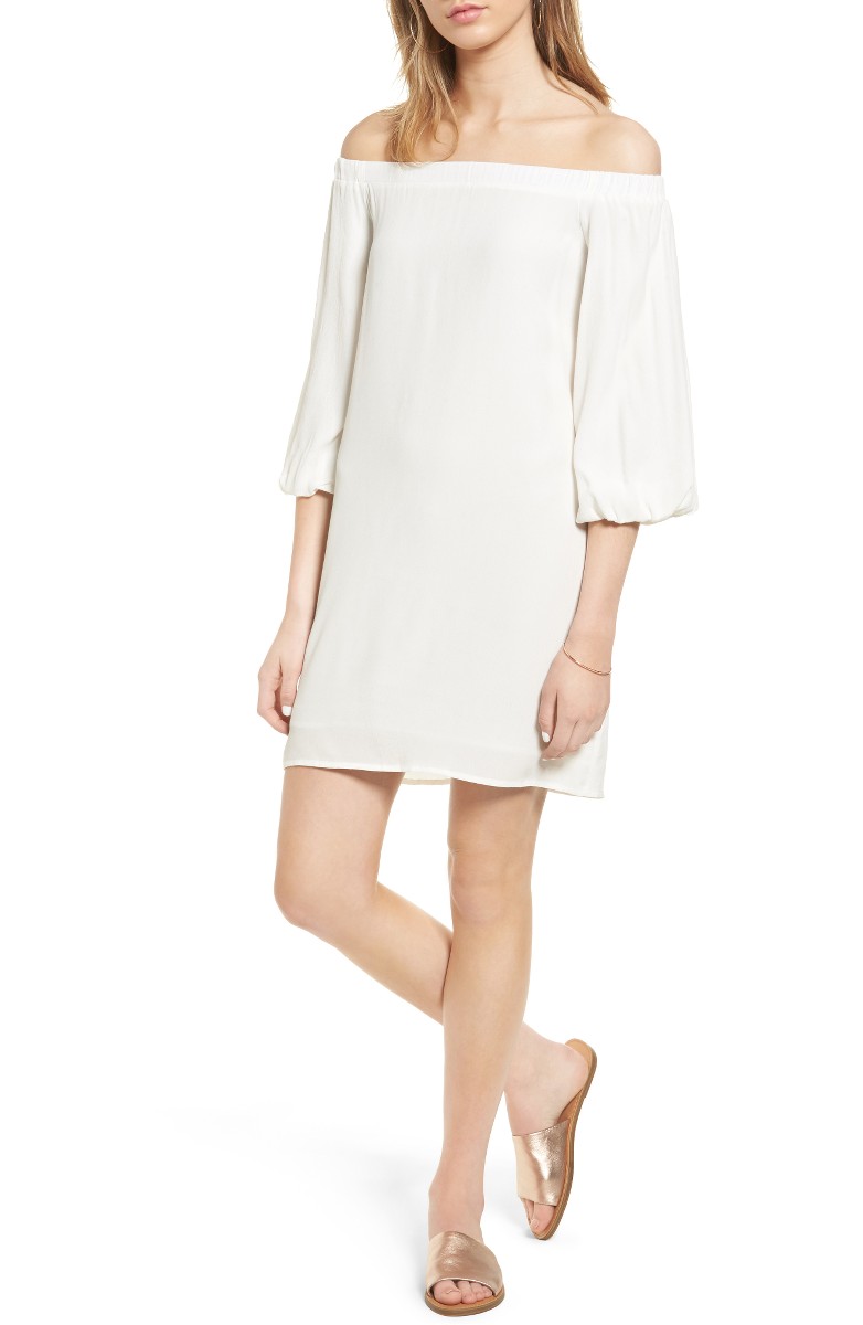 SOPRANO Bell Sleeve Off the Shoulder Dress Ivory off the shoulder dresses summer 2017