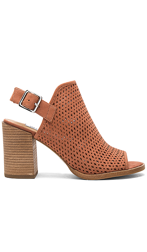 STEVE MADDEN Neptune Heel Bootie Camel Nubuck Perforated revolve almost summer sale