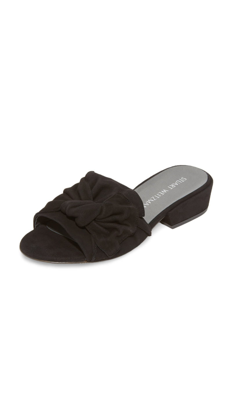 Stuart Weitzman Giftwrap Slides Black Shopbop surprise sale